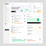 Claims activity dashboard interface showing sequential task history,